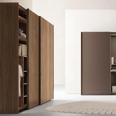 Midley Wide shallow wardrobe with sliding doors