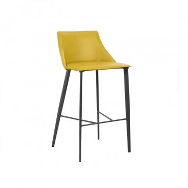 Modern belting leather bar stool with metal legs Antelos