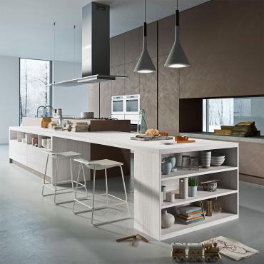 Cucina moderna senza pensili Six 17