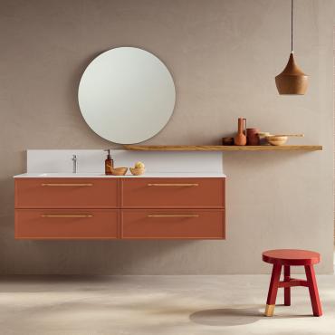 Mobile bagno con mensola in legno N104 - Frame