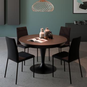 Elio extending round table with circular top