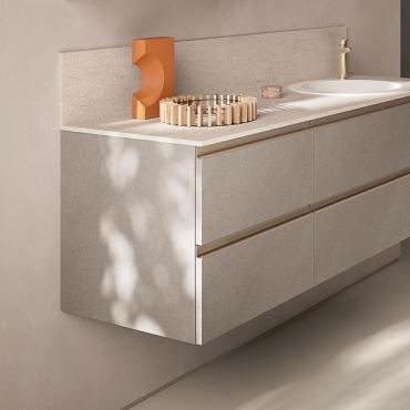 Atlantic bathroom base unit D.50. Depth cm 50 and available in widths from cm 25 up to 120.