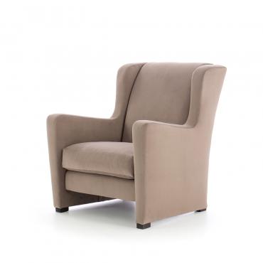 Isabel wing back armchair with wooden feet