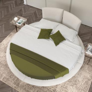 Soleil round upholstered bed