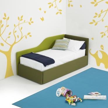 Birba upholstered trundle bed for kids by HomePlaneur