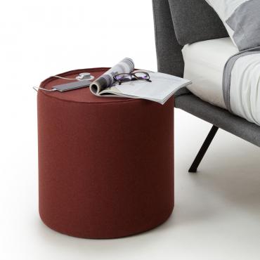 Cyborg round ottoman with USB port