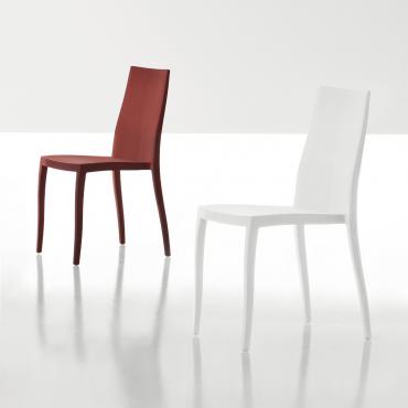 Pangea by Bonaldo is a stackable timeless chair that is easy to be stored saving space