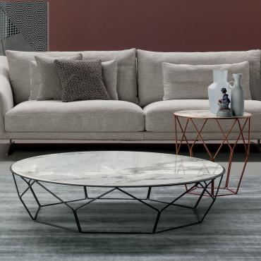 Arbor round ceramic coffee table by Bonaldo