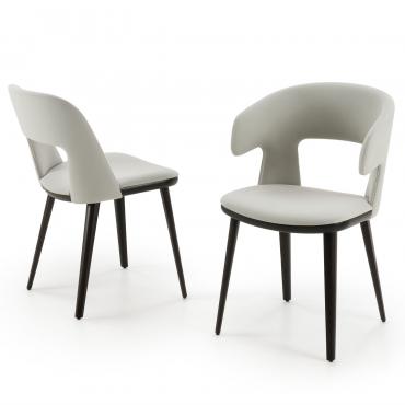 Vintage wooden legs upholstered chair Vence