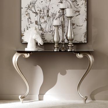 George classic silver leaf console by Cantori