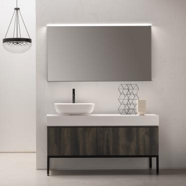 Mobile bagno a terra con base in metallo Atlantic N89