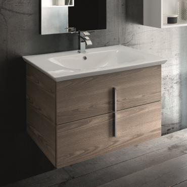 Atlantic Recessed bathroom vanity with built-in basin