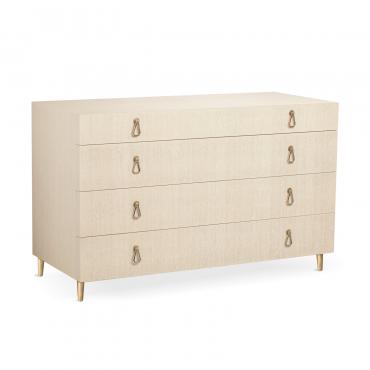 City art deco ivory dresser with 4 drawers by Cantori.