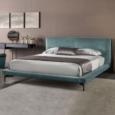 Shanghai by Cantori upholstered bed with wrought iron structure