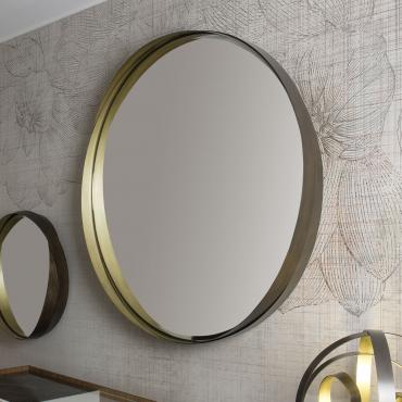 Specchio da parete lungo moderno Mirror Fantasy STELI BROWN 44x127 cm con  cornice stampata Vorrei Shop - Italian Design