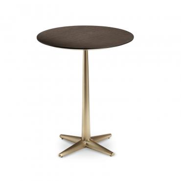 City coffee table with spoke brass base by Cantori