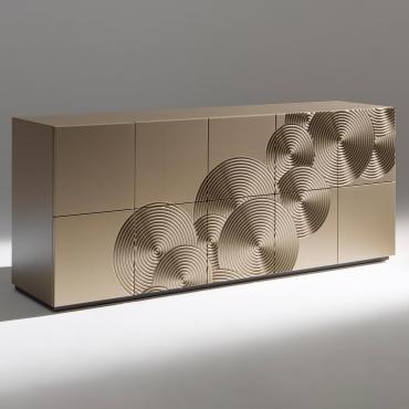 Modern sideboard with circular decoration Crop
