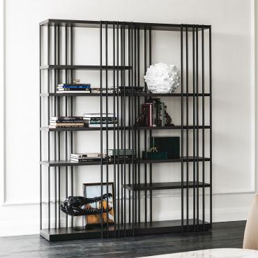 Arsenal double sided metal bookcase by Cattelan