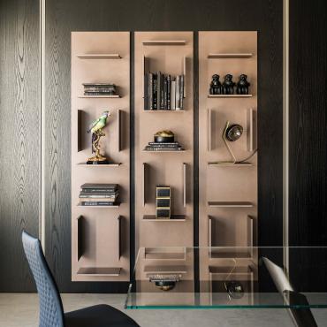 Fifty white wall-mounted modular bookcase by Cattelan