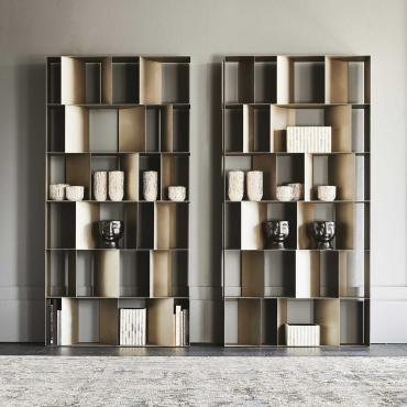 Nautilus by Cattelan embossed metal bookcase