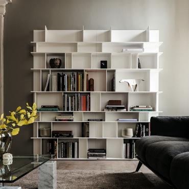 modern asymmetrical bookcase by Cattelan