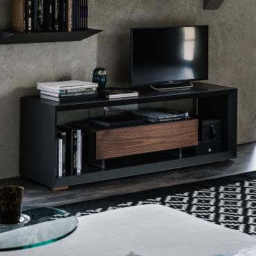 Boxer design lacquered media unit by Cattelan