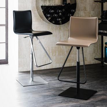 Toto swivel hide leather stool by Cattelan 