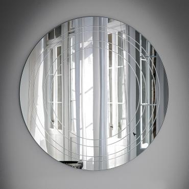 Ring engraved round mirror by Cattelan