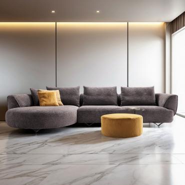 Modern sofa with a curved peninsula Galway