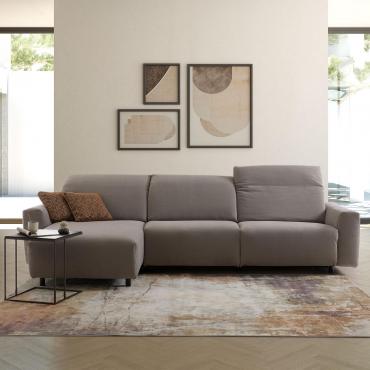 Sofa bed with reclining backrests Florence