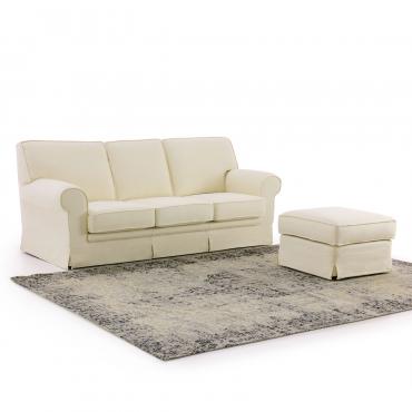 Levante classic sofa with flounce in fabric