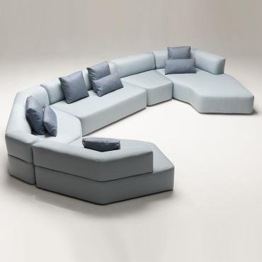 Modular sofa with curved lines Swing
