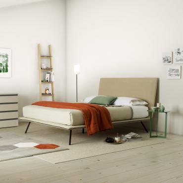 Twist minimalist upholstered bed