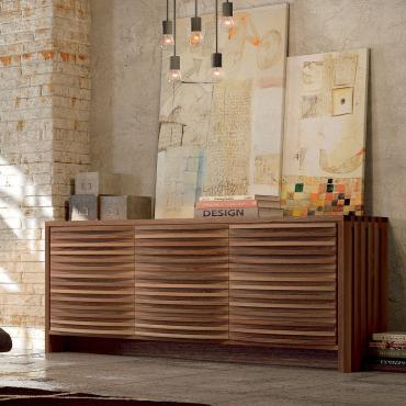 Seki Italian made slats door sideboard