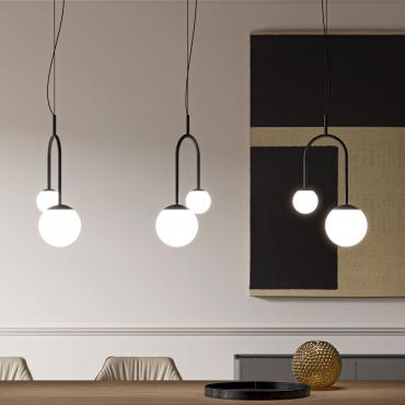 Hope design pendant lamp with glass spheres