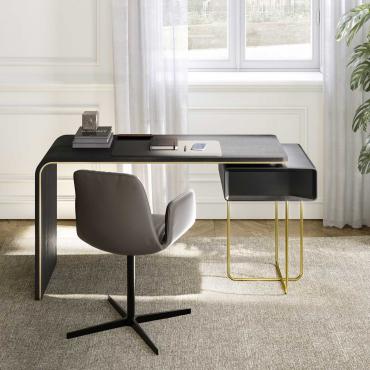 Brighton black and golden desk