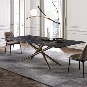Masami dining table with crossed legs