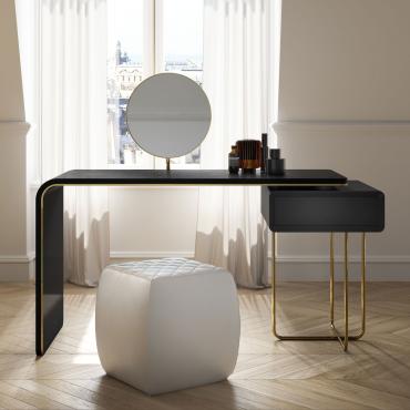 Brighton black and gold designer vanity unit