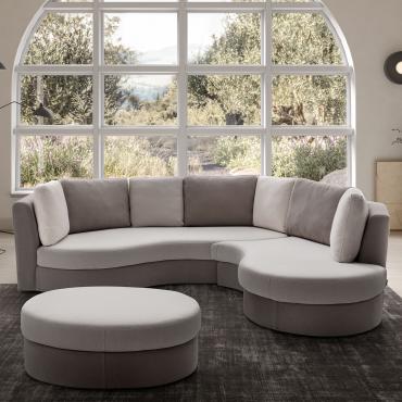 Ravel curved sectional sofa