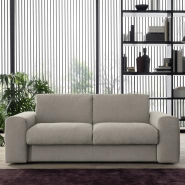 Emery wide arms sofa bed in a linear model