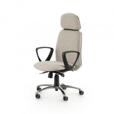 Jack workstation chair with medium backrest and fixed armrests mod.B