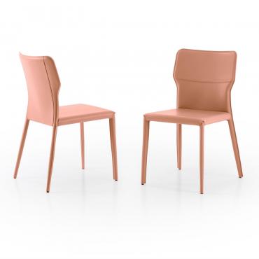 Denali outlet chair entirely upholstered in leather 