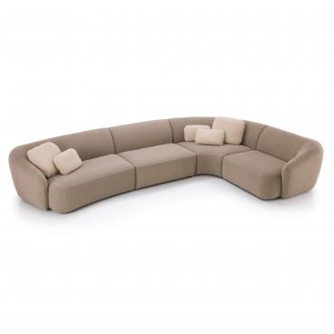 Divano angolare curvo Laurent outlet