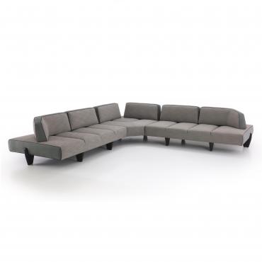 Leyton outlet sofa with movable backrests