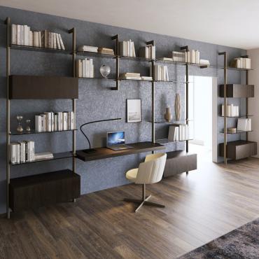 Byron bespoke bookcase with storages