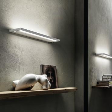Tablet design lamp with rotatable LED by Linea Light in the double wall light version