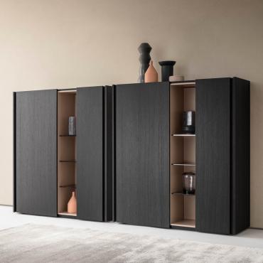 Cleveland tall sideboard with open boxes