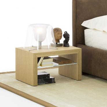 Alma sturdy bedside table in raw oak