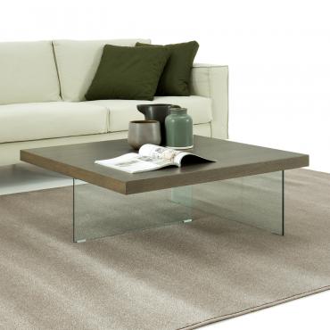 Nouvelle wooden coffee table with glass legs