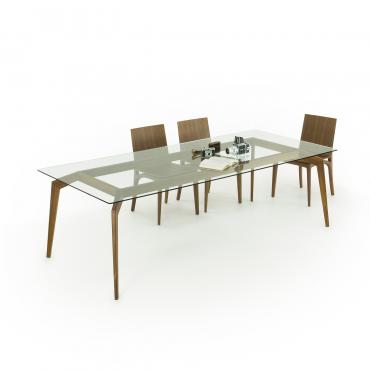 Ethan table made of Canaletto walnut solid wood 
